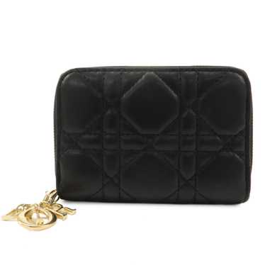 Christian Dior Cannage Lady Dior Leather Small Zi… - image 1