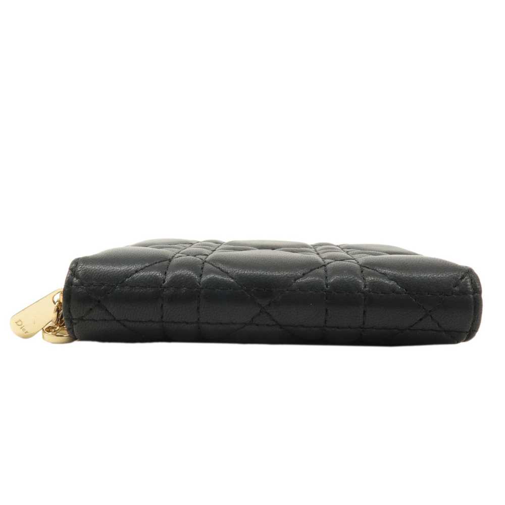 Christian Dior Cannage Lady Dior Leather Small Zi… - image 3
