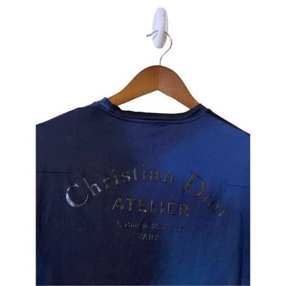 DIOR Christian Dior Atelier Tie Dye Blue White T-… - image 7
