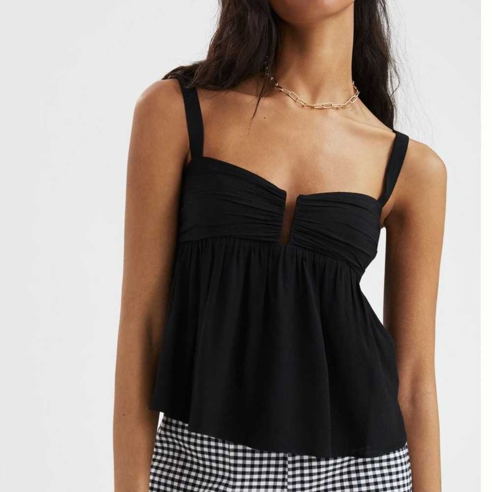 Mare Mare x Anthropologie Notch Tank Top Black XS - image 1