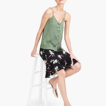 J. Crew Faded Moss Button Up Cami - image 1