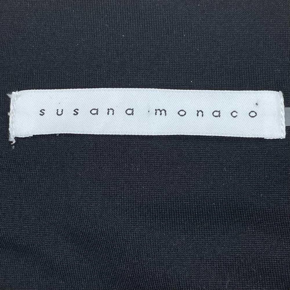 Susana Monaco Balloon Sleeve Smocked V-Neck Crop … - image 5