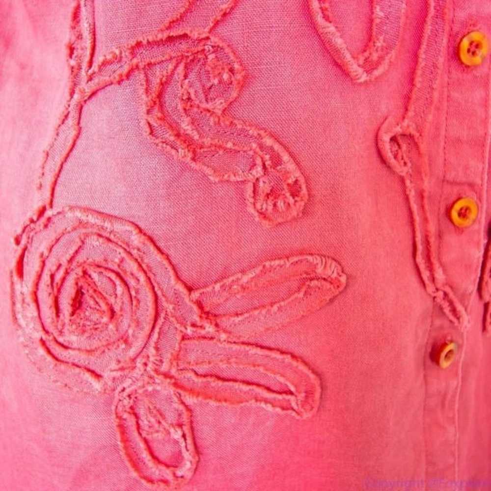 Carole Little 100% linen floral embellishment pin… - image 6