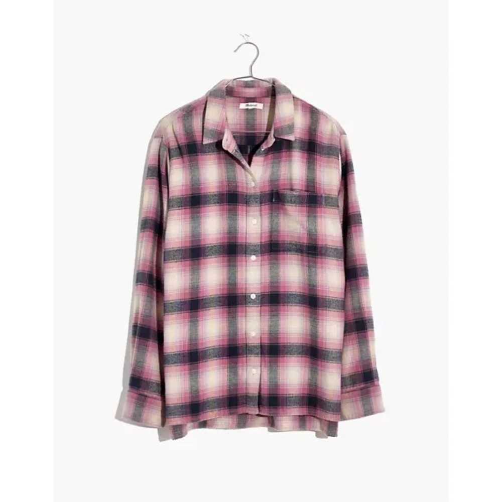 Madewell Flannel Oversized Ex-Boyfriend Shirt in … - image 5