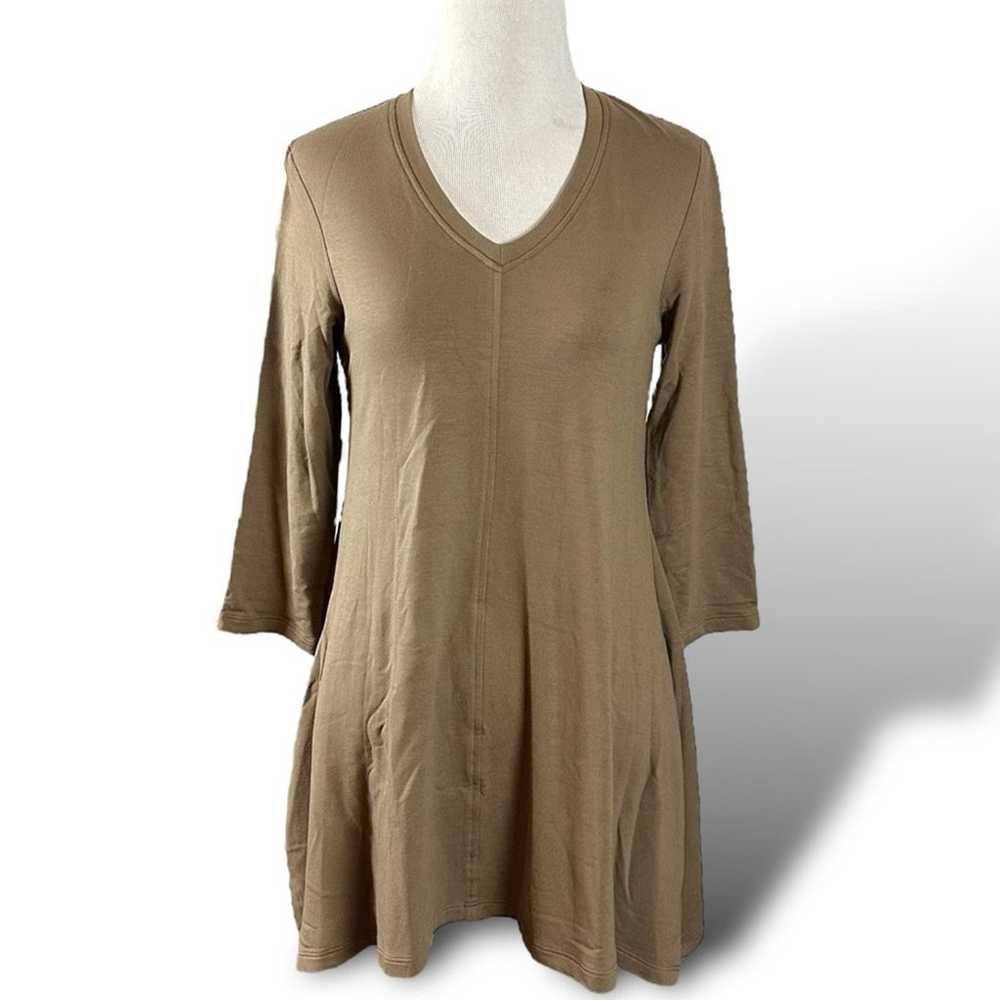 Flax Brown Swing Tunic Top Size Petite Small 
Ray… - image 1