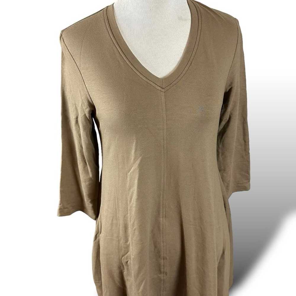 Flax Brown Swing Tunic Top Size Petite Small 
Ray… - image 2