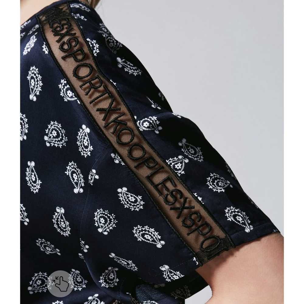 The Kooples Printed Navy Blue Top with Lacing - image 5