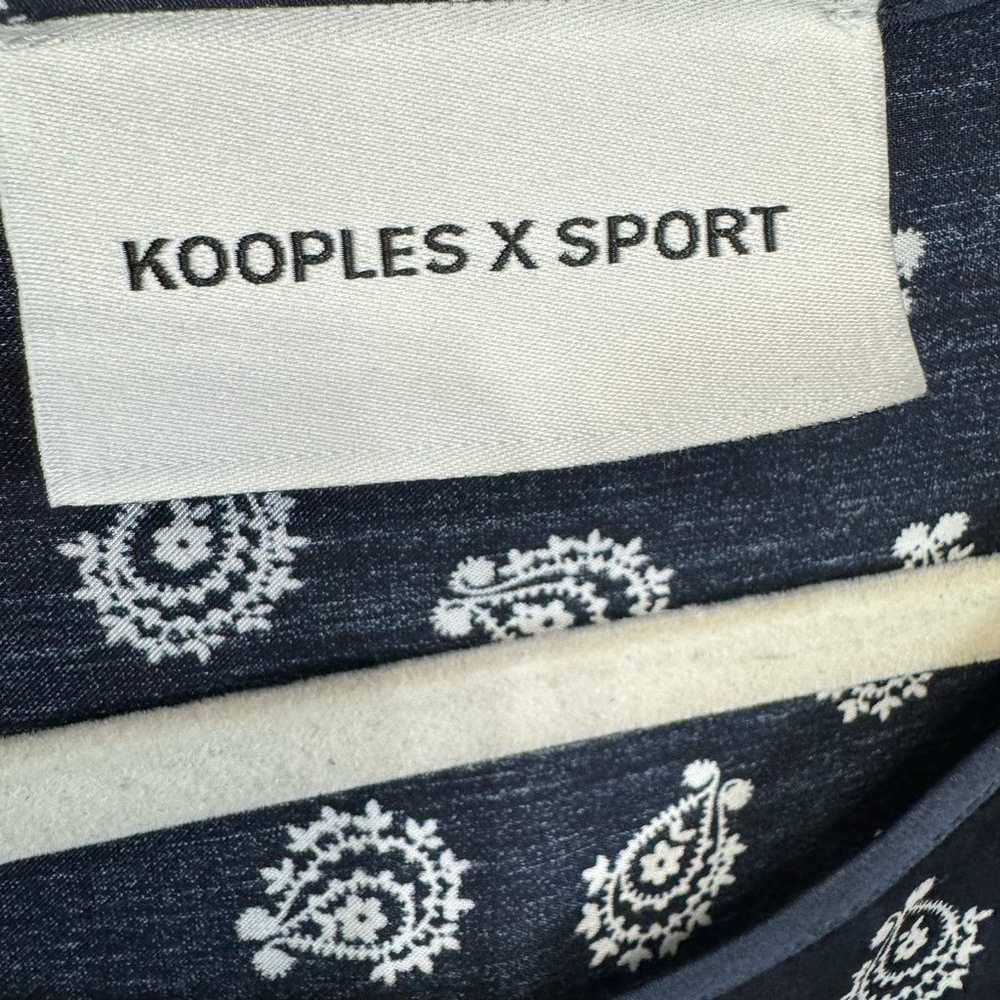The Kooples Printed Navy Blue Top with Lacing - image 9