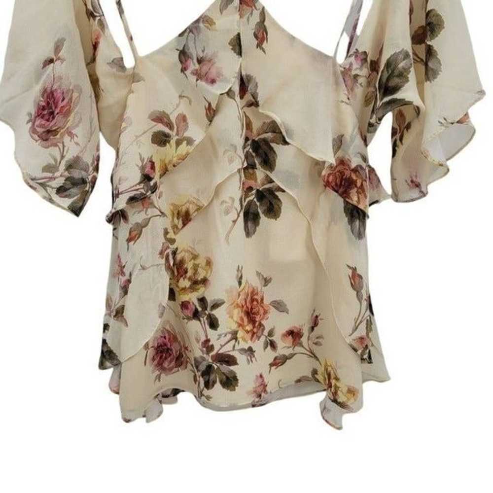Intermix Silk Top Feminine Country Floral Strappy… - image 5