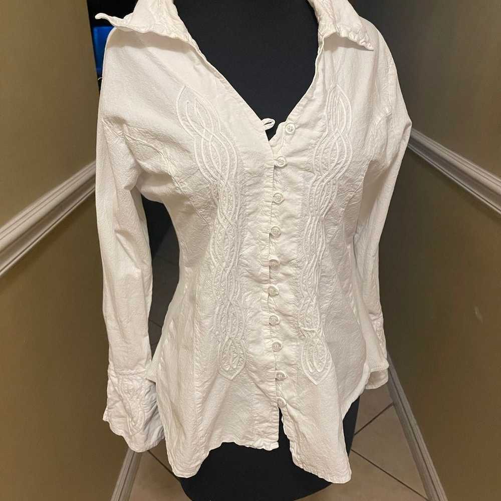 Cotton natural blouse - image 1