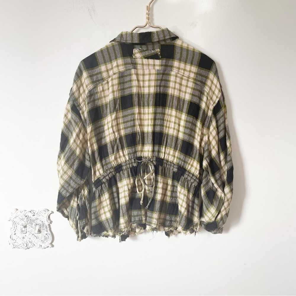 Free People We The Free Black and Green Plaid Pac… - image 7