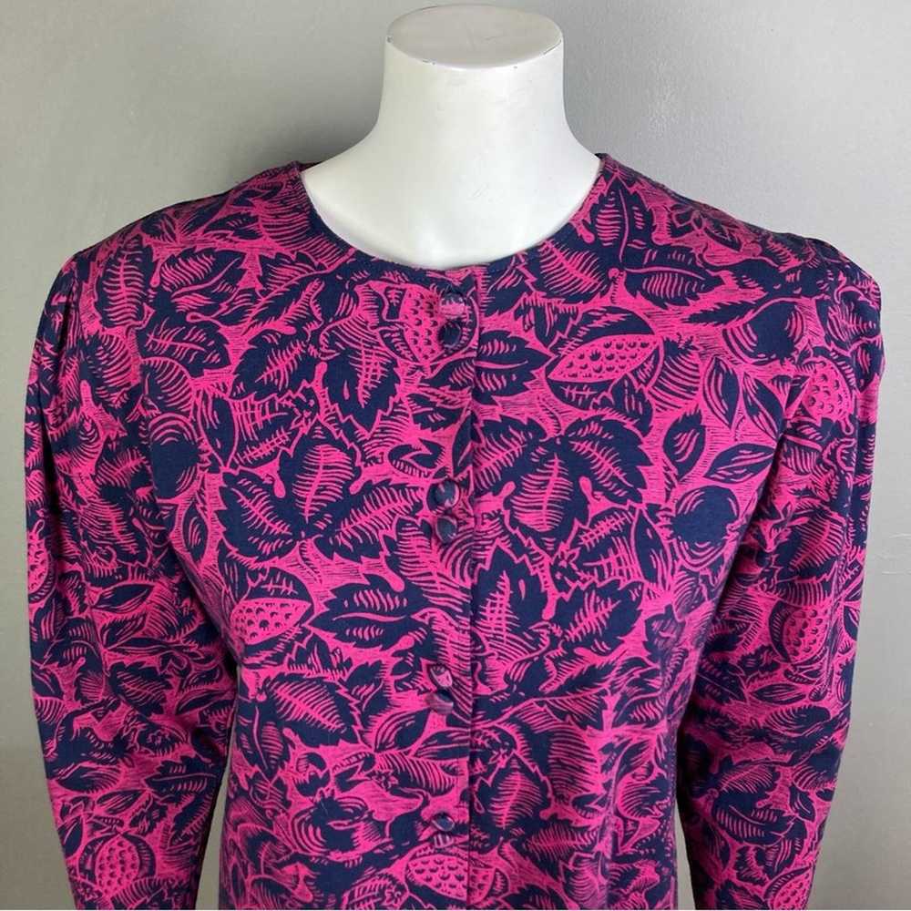 Laura Ashley top small medium vintage tropical pr… - image 10