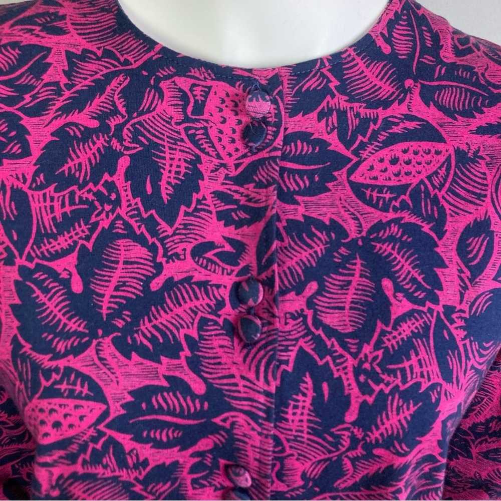 Laura Ashley top small medium vintage tropical pr… - image 5