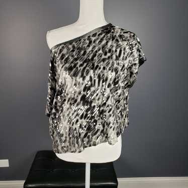 BCBG Black And Gray Top, SIZE L - image 1