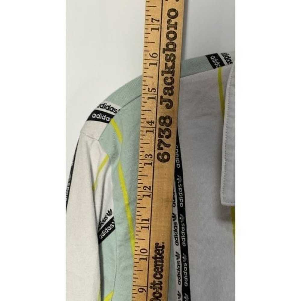 Adidas Striped Long Sleeve Cropped Polo Shirt Mul… - image 5