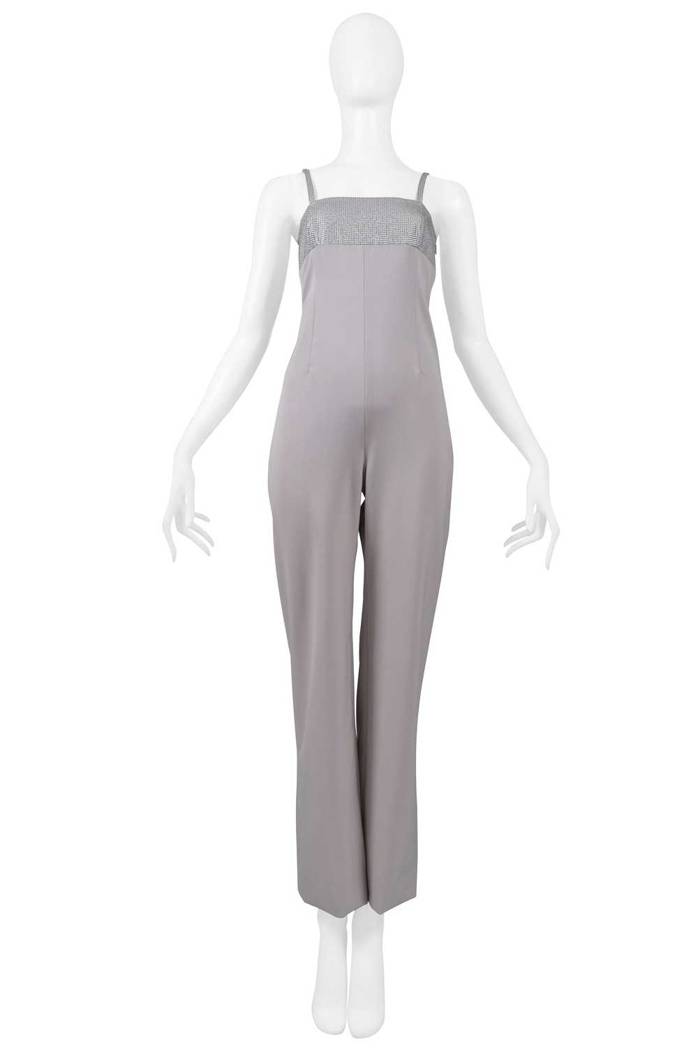 GIANNI VERSACE GREY EVENING JUMPSUIT 1998 - image 1