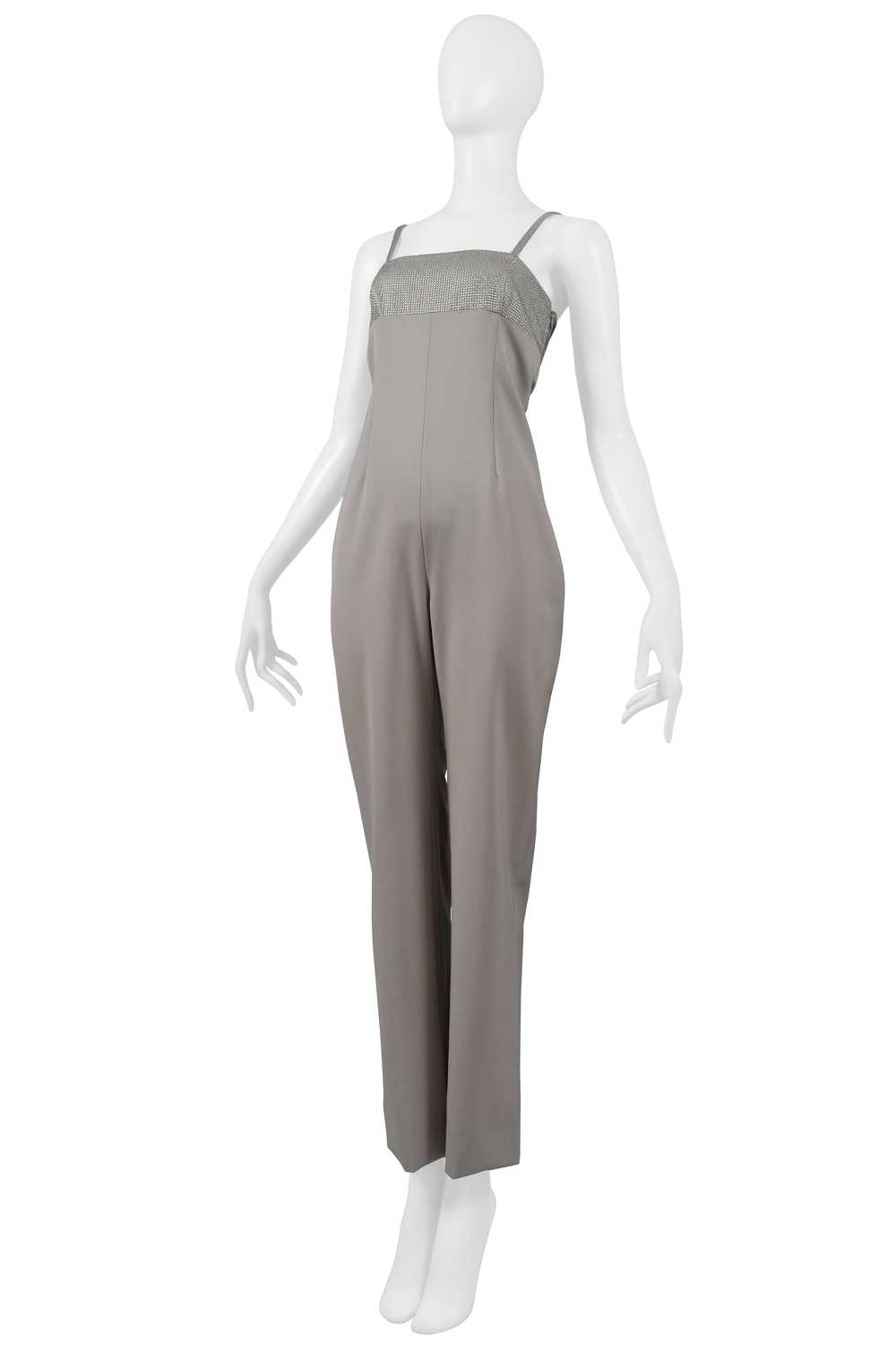 GIANNI VERSACE GREY EVENING JUMPSUIT 1998 - image 3