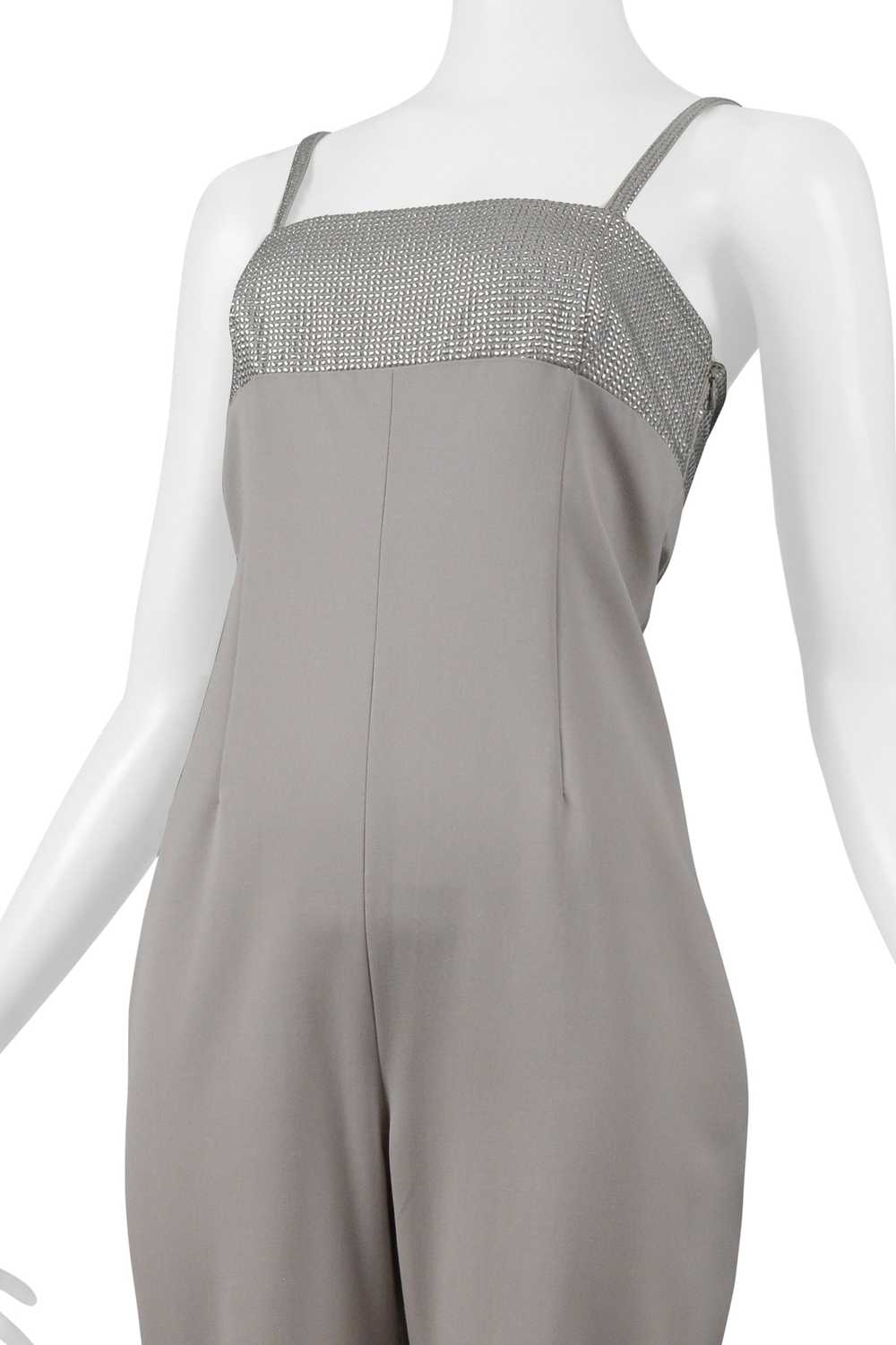 GIANNI VERSACE GREY EVENING JUMPSUIT 1998 - image 4