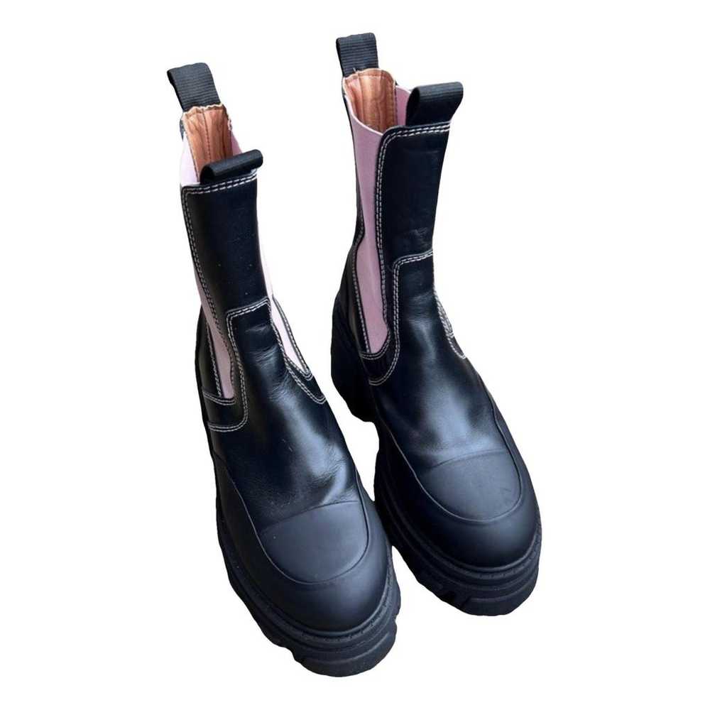 Ganni Leather biker boots - image 1