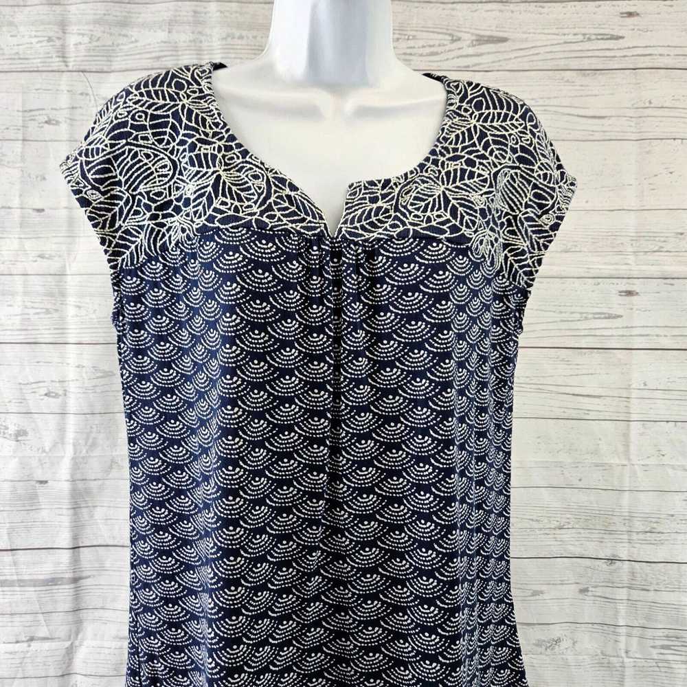 Vintage Skies Are Blue Womens Top Sz Large Blue W… - image 2