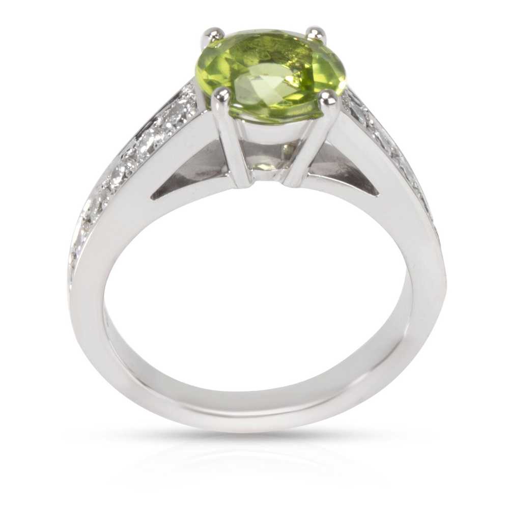 Tiffany & Co. Peridot & Diamond Gemstone Ring in … - image 3