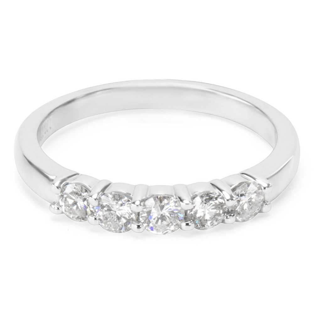 Tiffany & Co. Crystal 5-Stone Wedding Band in Ste… - image 1