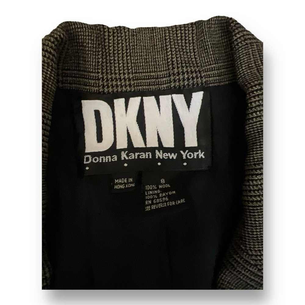 DKNY DKNY Vintage 100% Wool Plaid Lightweight Tre… - image 2