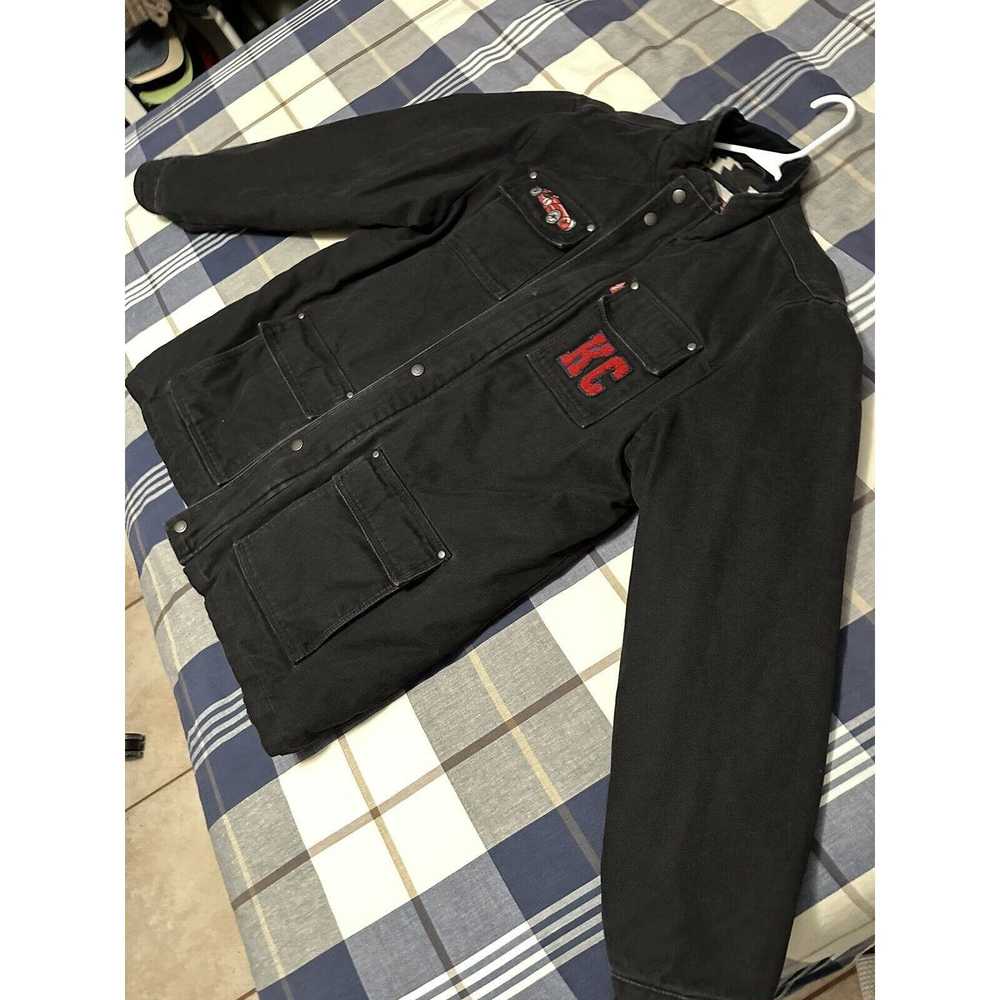 Levi's Levi’s Black Denim Jacket Size L Motorcycl… - image 3