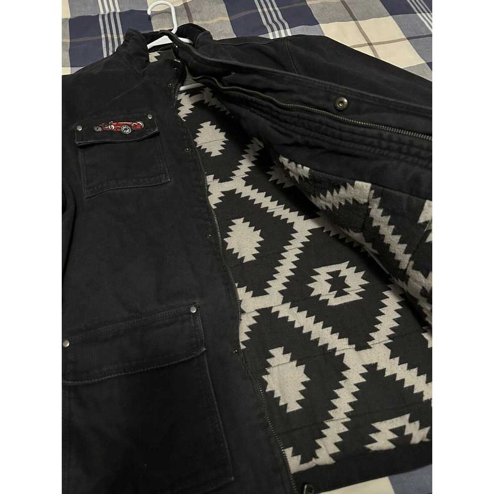Levi's Levi’s Black Denim Jacket Size L Motorcycl… - image 6