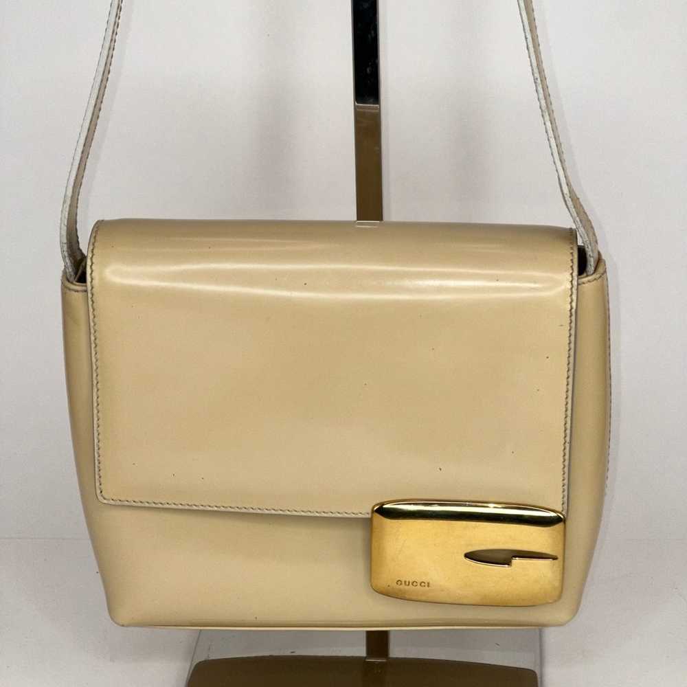 Vintage Gucci Patent Leather Shoulder Bag Enamel … - image 3