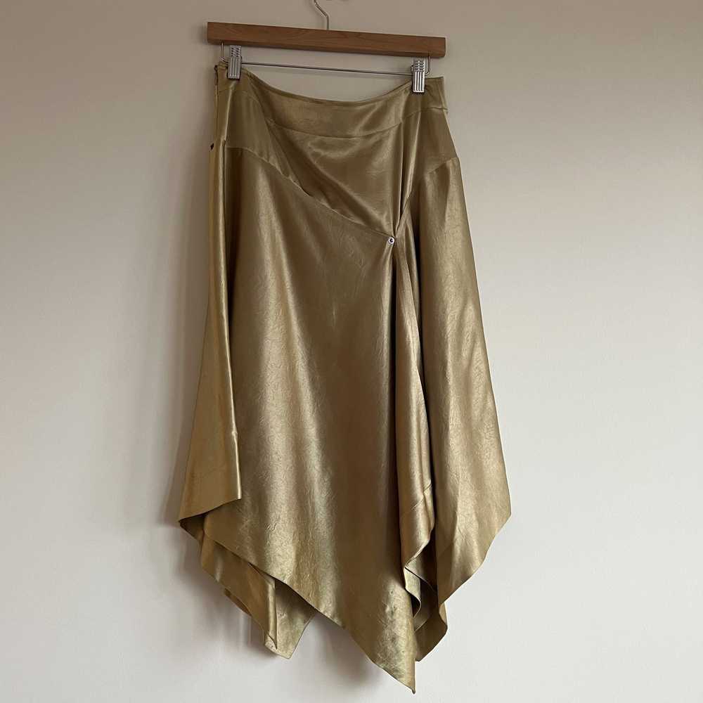 Issey Miyake Vintage AW2004 Gold Skirt - image 3