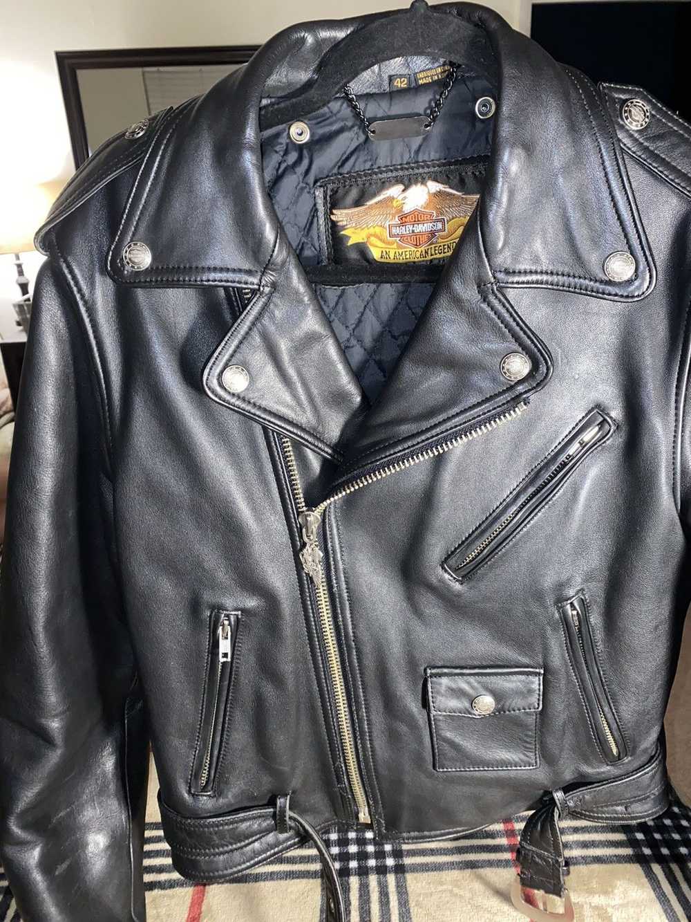 Harley Davidson Beautiful cow leather biker jacket - image 1