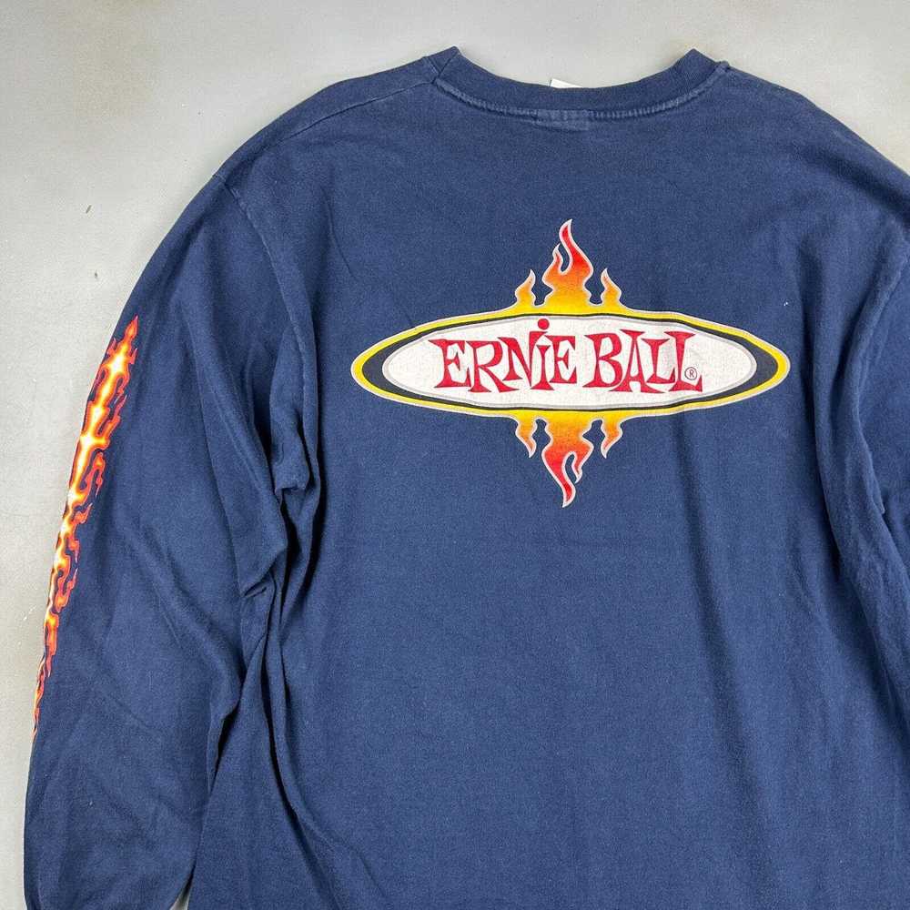 Hanes VINTAGE 90s | Ernie Ball Long Sleeve Flames… - image 2