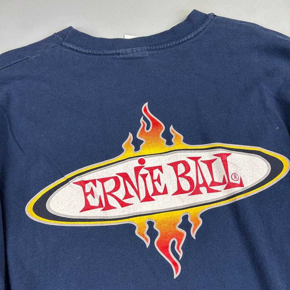 Hanes VINTAGE 90s | Ernie Ball Long Sleeve Flames… - image 3