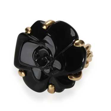 Chanel Chanel Camelia Onyx Ring in Yellow Gold - image 1