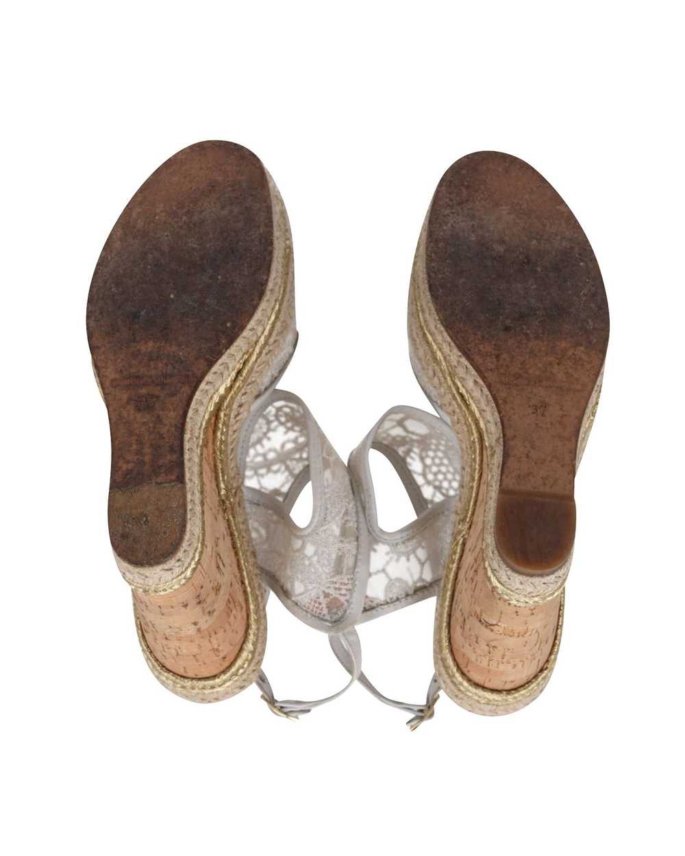Nicholas Kirkwood Cream Synthetic High Heel Lace … - image 4