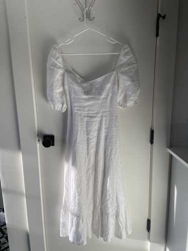 Reformation Reformation Denver Linen White Dress