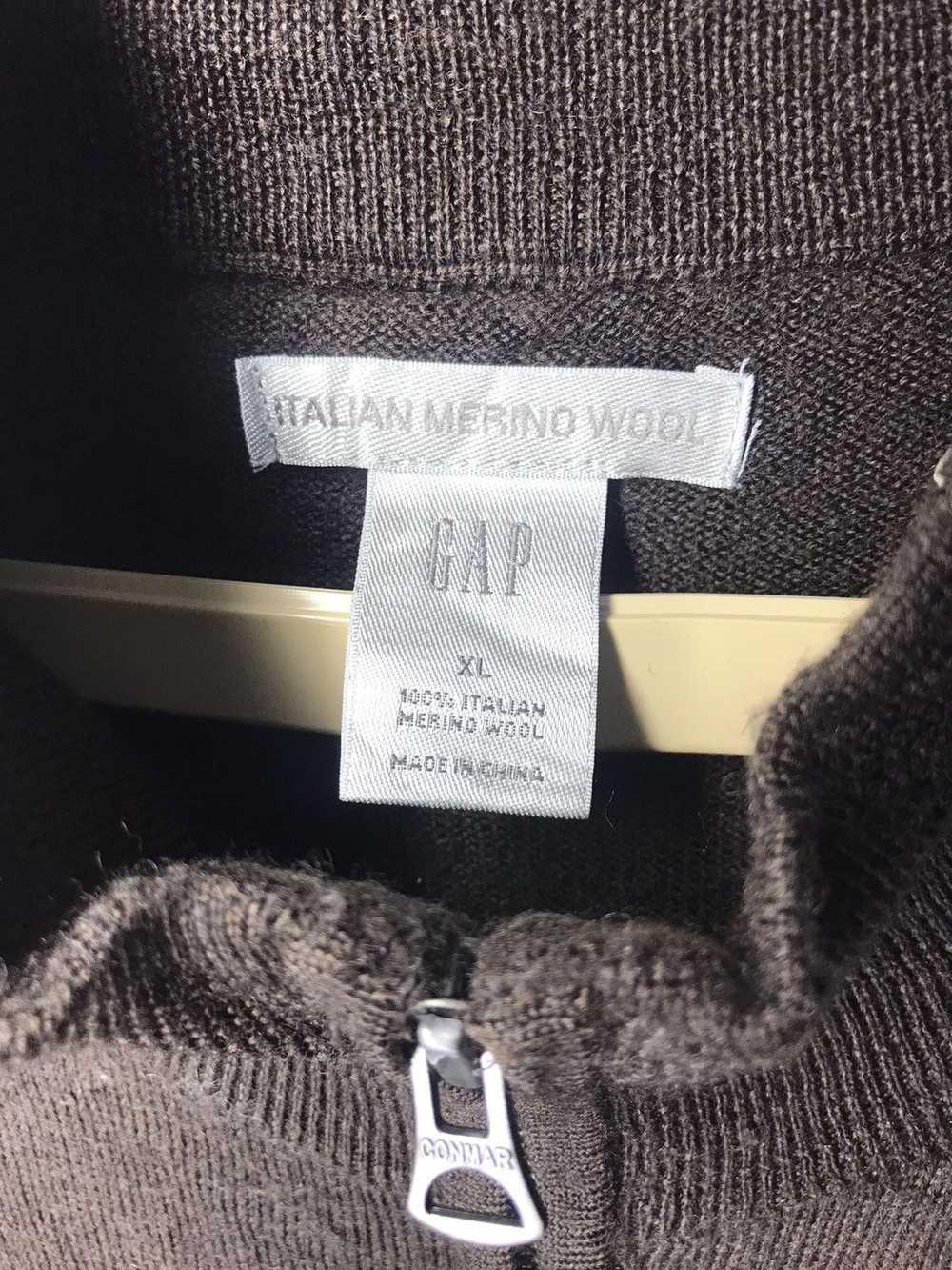 Gap × Streetwear Gap knit zipper sweater 100%Ital… - image 4