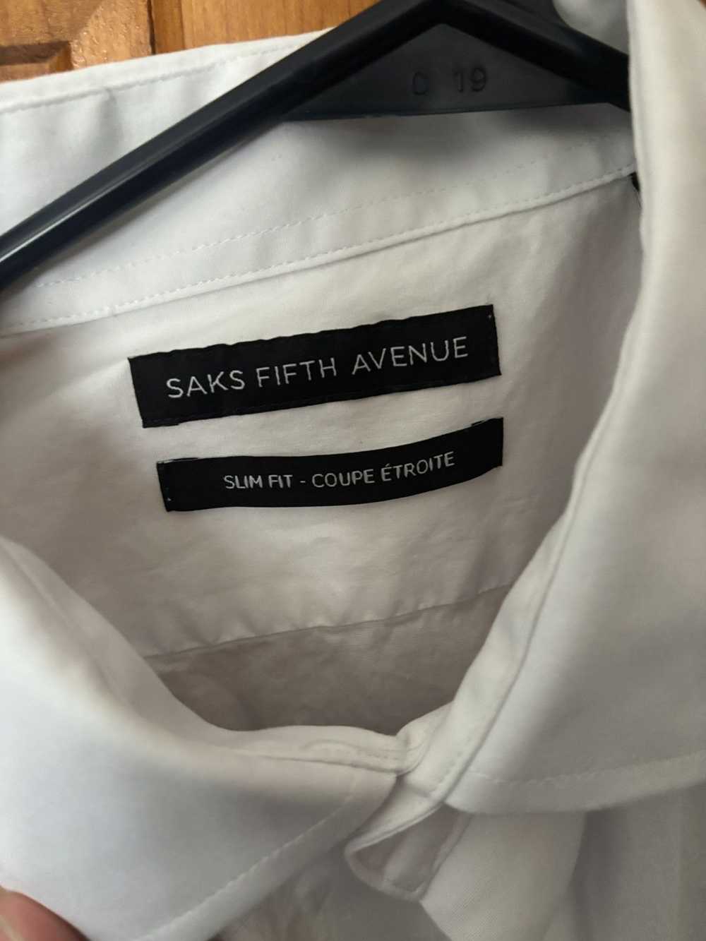 Saks Fifth Avenue Saks fifth avenue white button … - image 4