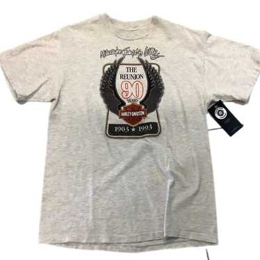 Hanes Vintage 1993 Harley Davidson Reunion T-shirt - image 1