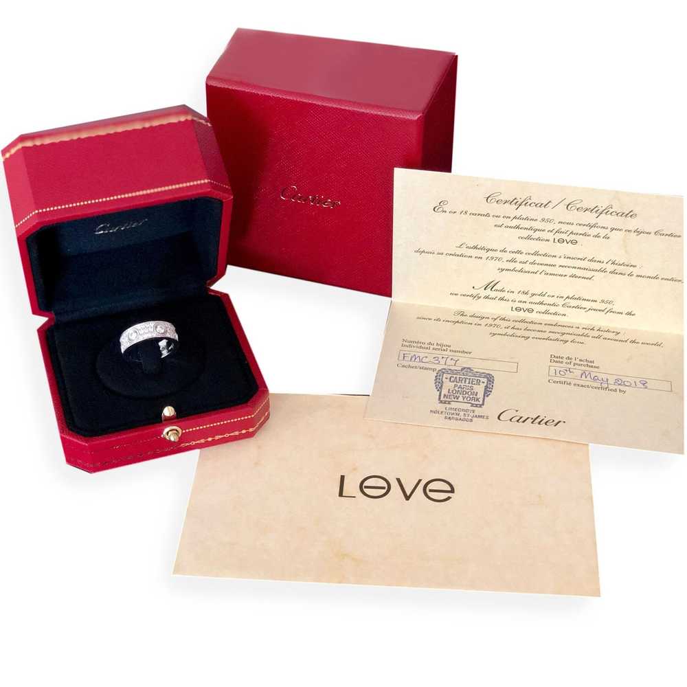 Cartier Cartier Diamond Paved Love Ring in 18K Wh… - image 4