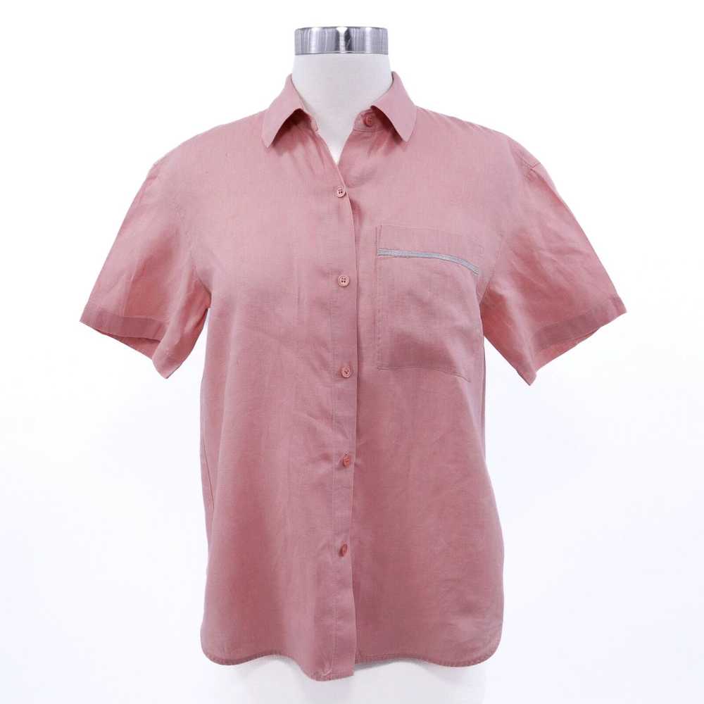Pinko Lafayette 148 Linen Shirt Blouse Top Womens… - image 1