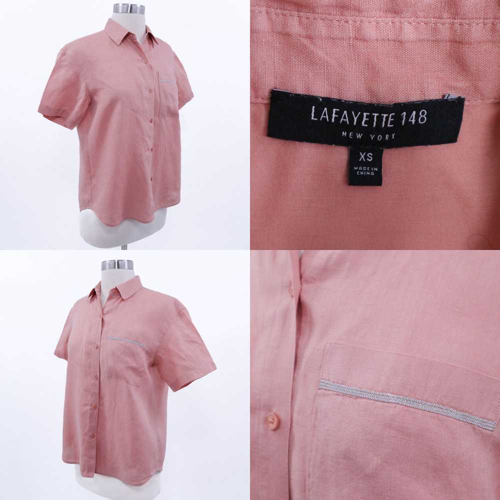 Pinko Lafayette 148 Linen Shirt Blouse Top Womens… - image 4