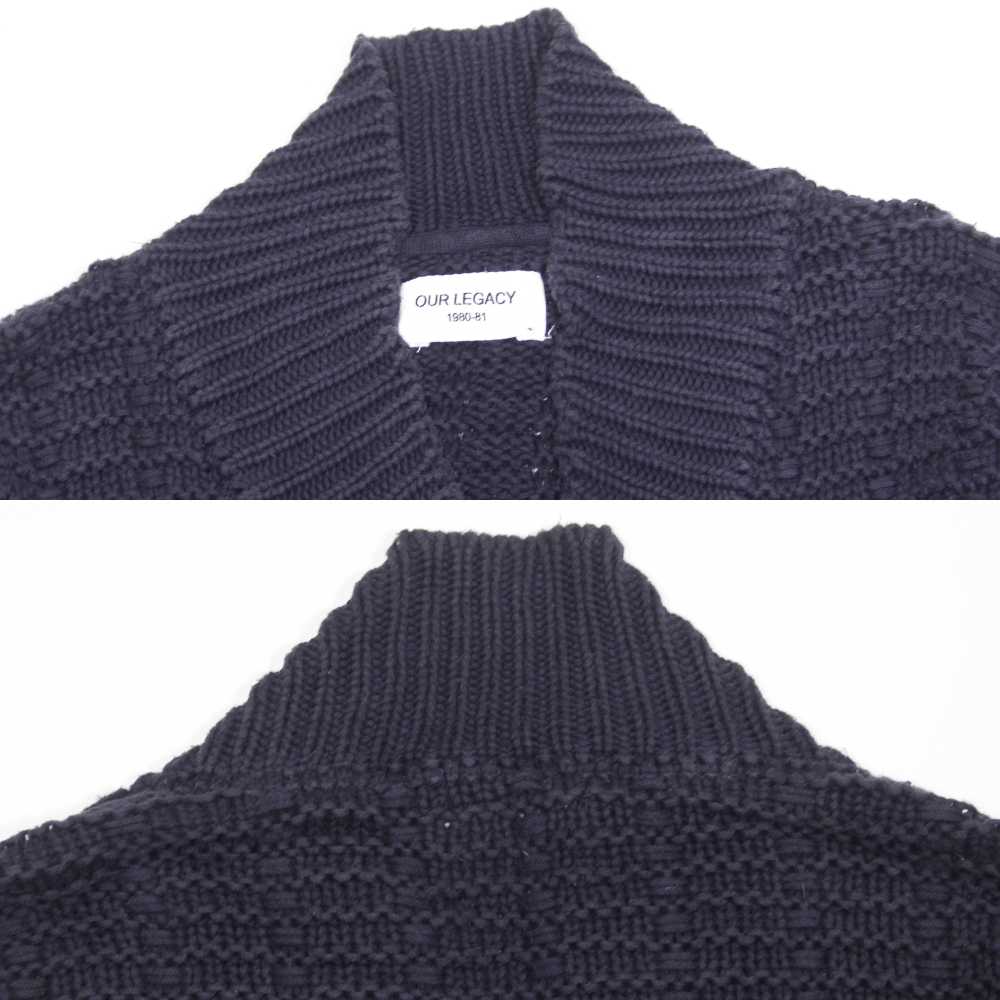 Our Legacy Shawl Collar Navy Knit - image 5
