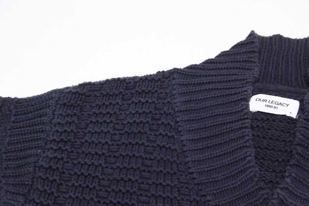 Our Legacy Shawl Collar Navy Knit - image 6