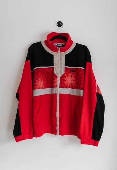 Vintage 90s Fila Red, Black & Grey Colour Block Fl