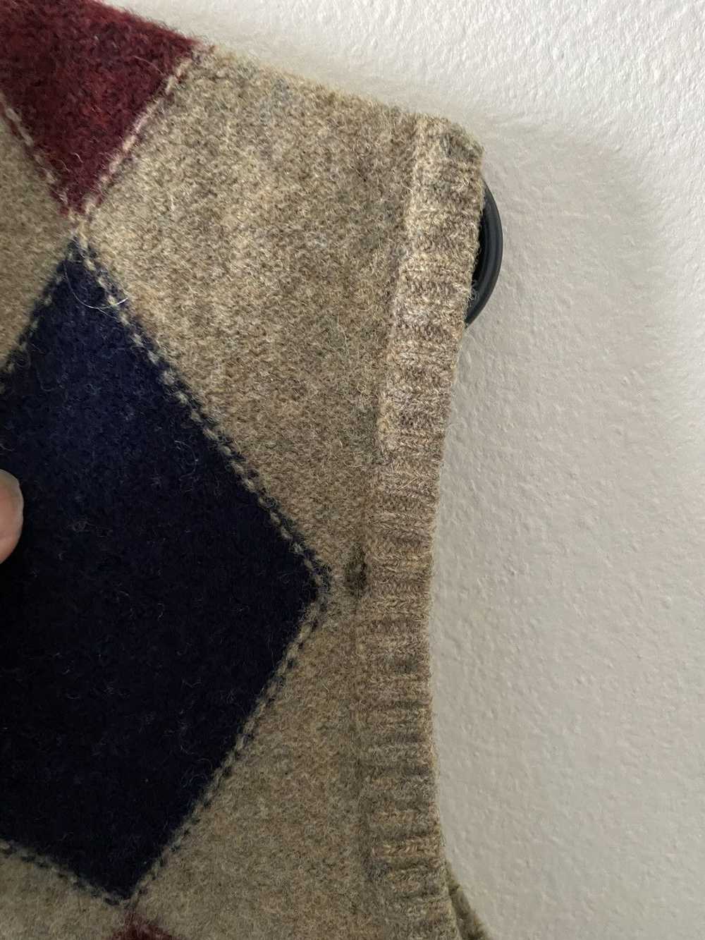 Streetwear × Vintage Vintage Argyle 100% Wool Vest - image 4