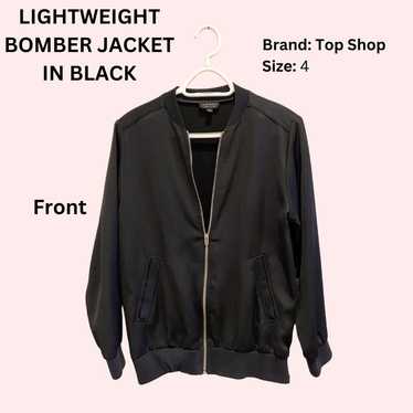 Topshop Topshop lightweight bomber jacket in black - image 1