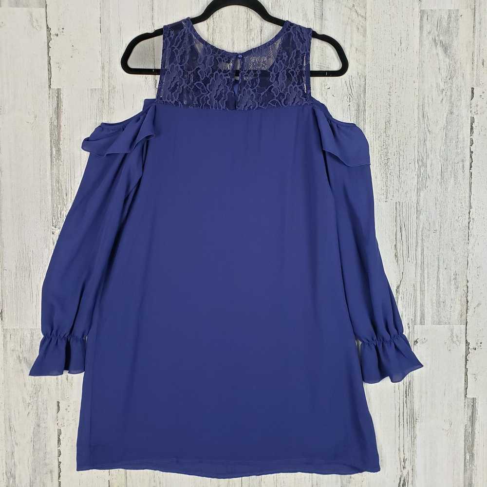 Other Attention Long Sleeve Cold Shoulder Ruffle … - image 7