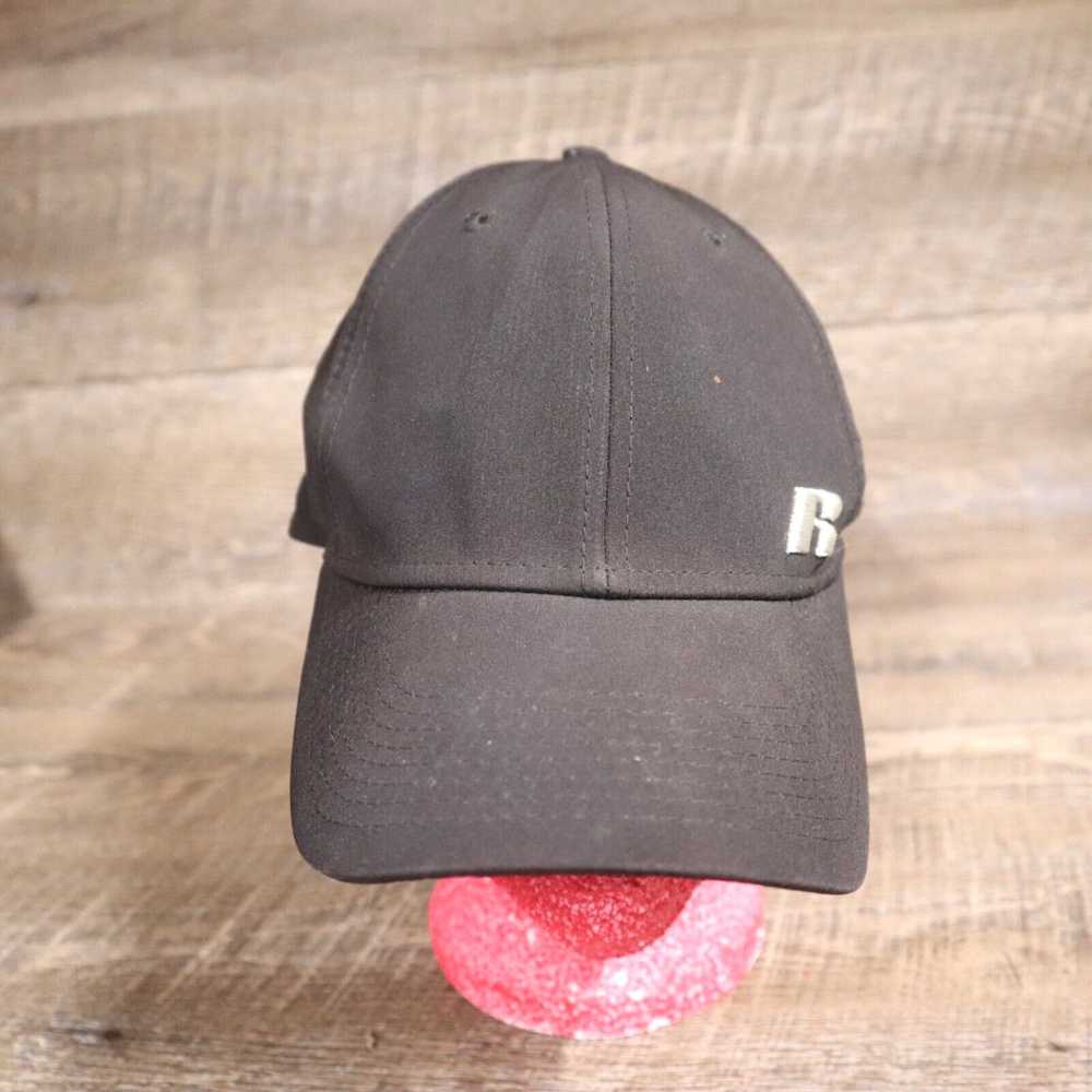 Vintage Russell Plain Black Baseball Hat Flex Siz… - image 1